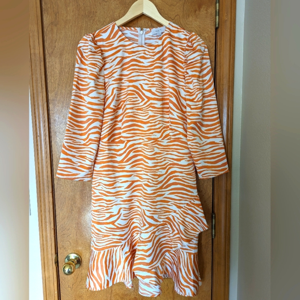 Ann Taylor Zebra Dress Size 4